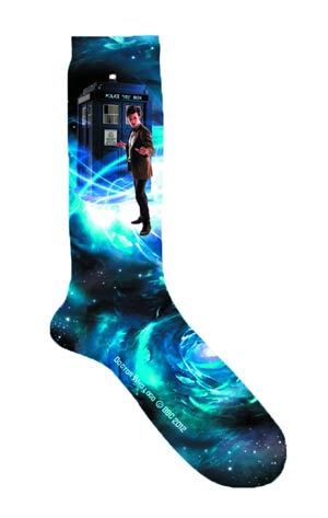 Doctor Who Doctor & TARDIS Print Mens Socks