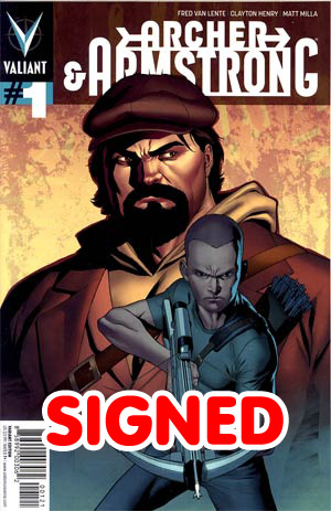 Archer & Armstrong Vol 2 #1 Cover F Variant Clayton Henry Pullbox Cover Signed By Fred Van Lente