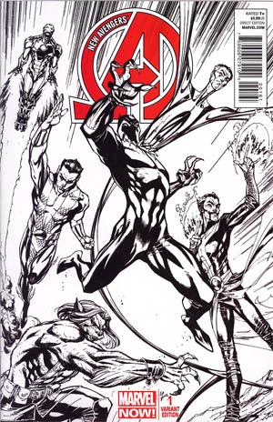 New Avengers Vol 3 #1 Cover F Incentive J Scott Campbell Sketch Cover