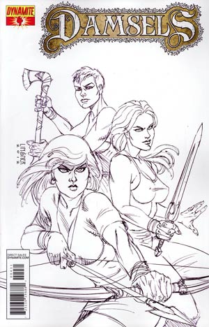 Damsels #4 Incentive Joseph Michael Linsner Sketch Cover