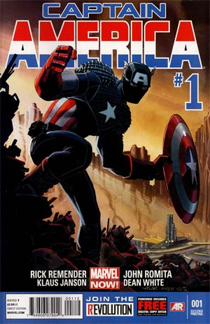 Captain America Vol 7 #1 Cover I 2nd Ptg John Romita Jr Variant Cover