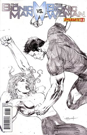 Bionic Man vs Bionic Woman #1 Incentive Ardian Syaf Sketch Cover