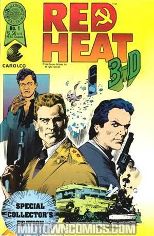 Blackthorne 3-D Series #45 Red Heat Movie Adaptation In 3-D #1 With Glasses
