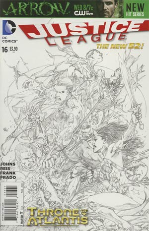 Justice League Vol 2 #16 Incentive Ivan Reis Sketch Cover (Throne Of Atlantis Part 3)
