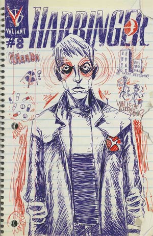 Harbinger Vol 2 #8 Incentive Jeff Lemire Line-Wide Variant Cover