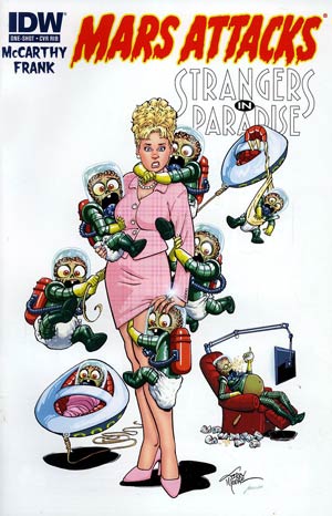 Mars Attacks Transformers One Shot Cover C Incentive Mars Attacks Strangers In Paradise Variant Cover