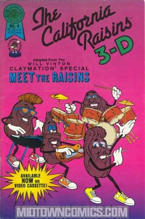 Blackthorne 3-D Series #63 California Raisins In 3-D #4 With Glasses