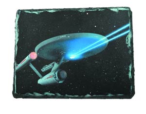 Star Trek Enterprise Slate Art Plaque