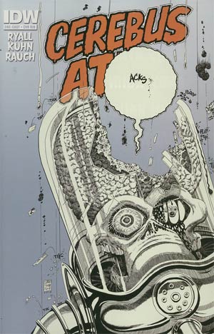 Mars Attacks Zombies vs Robots One Shot Cover C Incentive Mars Attacks Cerebus Variant Cover