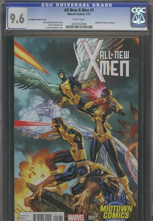 All-New X-Men #1 Cover O Midtown Exclusive J Scott Campbell Connecting Variant Cover (Part 2 of 3) CGC 9.6