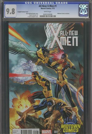 All-New X-Men #1 Cover P Midtown Exclusive J Scott Campbell Connecting Variant Cover (Part 2 of 3) CGC 9.8