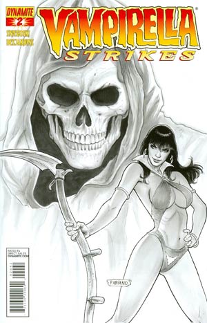 Vampirella Strikes Vol 2 #2 Incentive Fabiano Neves Black & White Cover