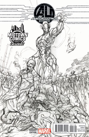 Age Of Ultron #1 Cover C Midtown Exclusive J Scott Campbell Sketch Variant Cover