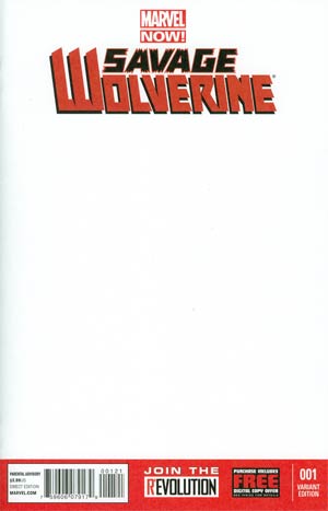 Savage Wolverine #1 Cover C Variant Blank Cover