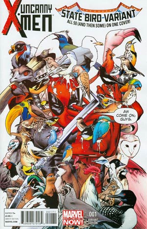 Uncanny X-Men Vol 3 #1 Cover D Variant Deadpool 53 State Birds Cover