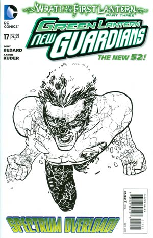 Green Lantern New Guardians #17 Cover B Incentive Aaron Kuder Sketch Cover (Wrath Of The First Lantern Tie-In)