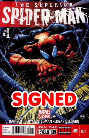 Superior Spider-Man #1 Cover Q 1st Ptg Regular Ryan Stegman Cover Signed By Dan Slott