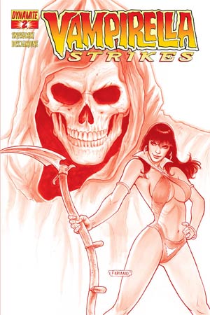 Vampirella Strikes Vol 2 #2 High-End Fabiano Neves Blood Red Ultra-Limited Cover (only 100 copies in existence!)