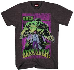 Hulk Bruce Change Dark Chococlate Heather T-Shirt Large