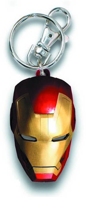Marvel Pewter Keyring - Iron Man 3-Head Painted