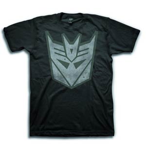 Transformers Decepticon Symbol Black Womens T-Shirt Large