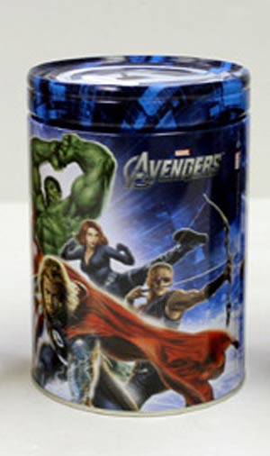 Avengers Round Tin Coin Bank - Blue