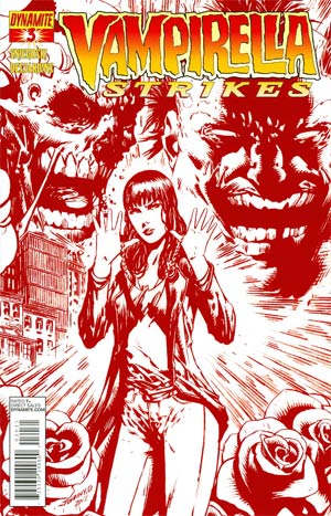 Vampirella Strikes Vol 2 #3 Incentive Johnny Desjardins Blood Red Cover