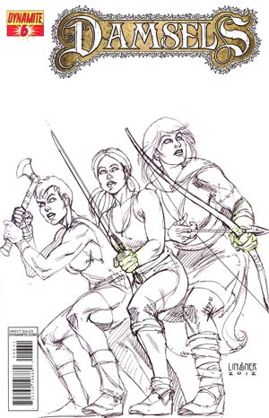 Damsels #6 Incentive Joseph Michael Linsner Black & White Cover