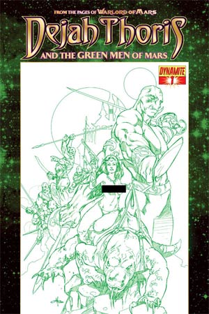 Dejah Thoris And The Green Men Of Mars #1 ECCC Exclusive Mel Rubi Emerald Green Risque Variant Cover