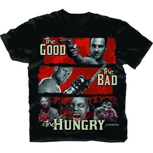 Walking Dead The Good The Bad And The Hungry Previews Exclusive Black T-Shirt Large