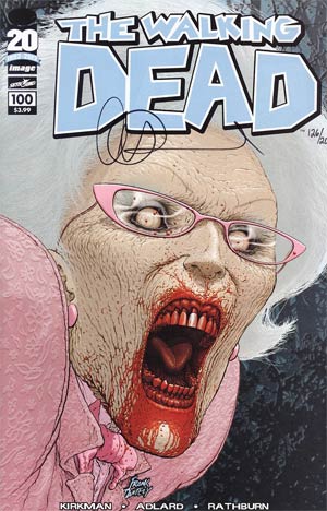 Walking Dead #100 DF Signed By Charlie Adlard 1st Ptg Regular Cover C Frank Quitely