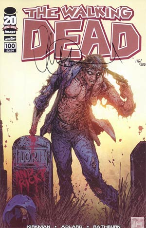 Walking Dead #100 DF Signed By Charlie Adlard 1st Ptg Regular Cover D Todd McFarlane