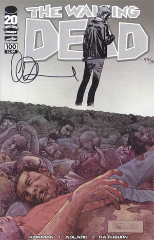 Walking Dead #100 Cover V Charlie Adlard Wraparound Cover DF Signed By Charlie Adlard