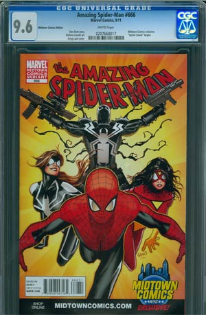 Amazing Spider-Man Vol 2 #666 CGC 9.6 Midtown Exclusive Greg Land Variant Cover (Spider-Island Prelude)