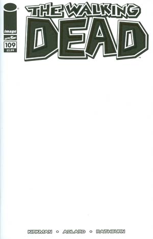 Walking Dead #109 Cover B Variant Blank Cover