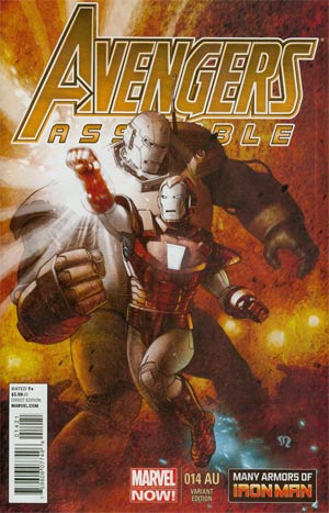 Avengers Assemble #14 AU Incentive Many Armors Of Iron Man Variant Cover (Age Of Ultron Tie-In)
