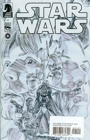 Star Wars (Dark Horse) Vol 2 #1 Cover B Incentive Alex Ross Sketch Cover Recommended Back Issues