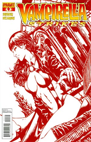 Vampirella Strikes Vol 2 #4 Incentive Johnny Desjardins Blood Red Cover