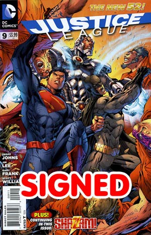 Justice League Vol 2 #9 Cover G DF Silver Signature Series Signed By Scott Williams