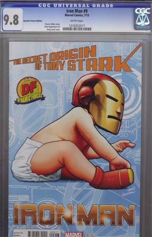 Iron Man Vol 5 #9 Cover G DF Exclusive Greg Land Variant Cover CGC 9.8