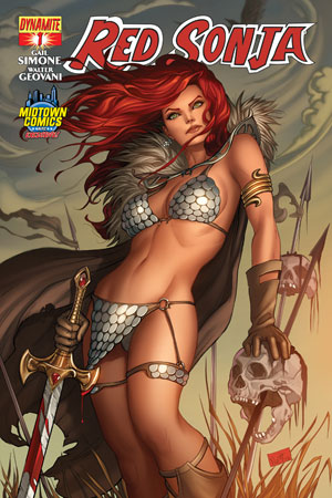 Red Sonja Vol 5 #1 Cover J Midtown Exclusive Nei Ruffino Color Variant Cover