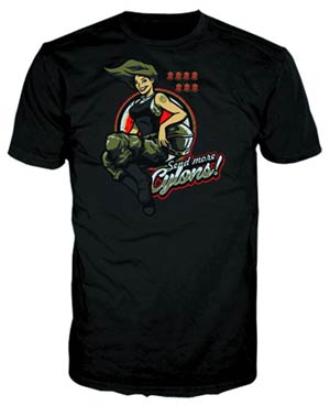 Battlestar Galactica Send More Cylons T-Shirt Large