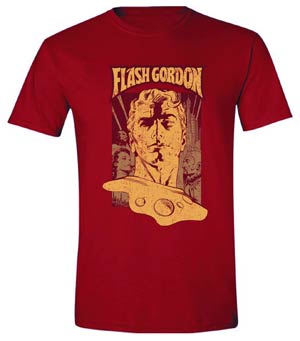Flash Gordon Movie Poster Previews Exclusive Red T-Shirt Large