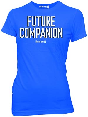 Doctor Who Future Companion Previews Exclusive Blue Juniors T-Shirt Large