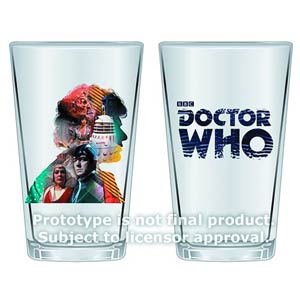 Doctor Who 50th Anniversary 16-Ounce Glass 2-Pack - Sixth Doctor