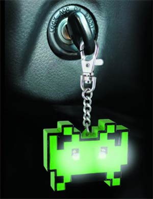 Space Invaders Mini Torch Keyring