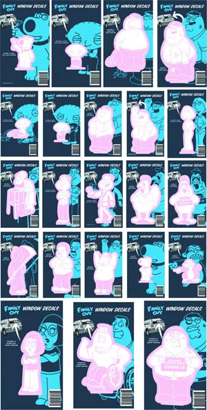 Family Guy Vinyl Sticker Assortment Case