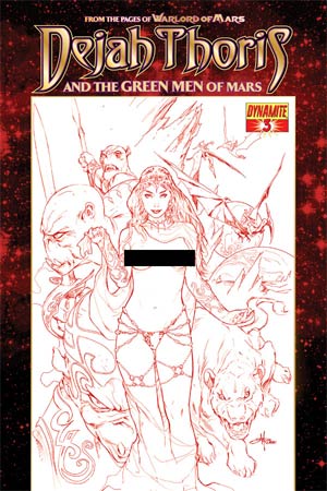Dejah Thoris And The Green Men Of Mars #3 High-End Mel Rubi Risque Red Ultra-Limited Cover (ONLY 25 COPIES IN EXISTENCE!)