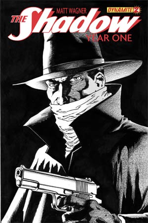 Shadow Year One #2 Cover M High-End Matt Wagner Black & White Ultra-Limited Cover (ONLY 25 COPIES IN EXISTENCE!)