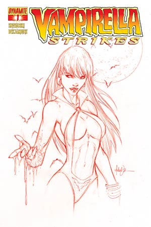Vampirella Strikes Vol 2 #1 High-End Michael Turner Blood Red Ultra-Limited Cover (ONLY 100 COPIES IN EXISTENCE!)